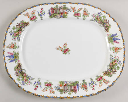 Garden Gate 15" Oval Serving Platter