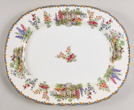 Garden Gate 11" Oval Serving Platter