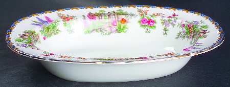 Garden Gate 10" Oval Vegetable Bowl