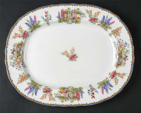Garden Gate 13" Oval Serving Platter