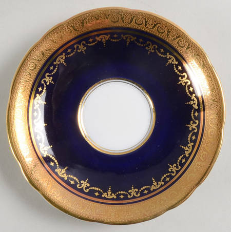 Georgian Cobalt Saucer for Footed Cup