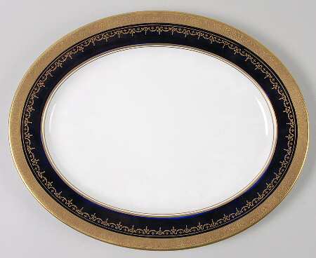 Georgian Cobalt 13" Oval Serving Platter