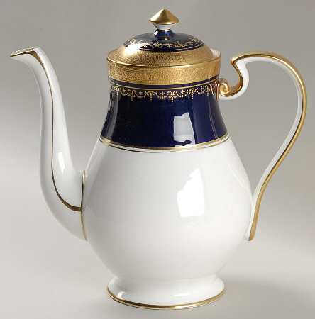 Georgian Cobalt Coffee Pot & Lid