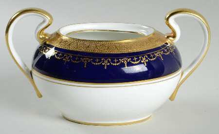 Georgian Cobalt Sugar Bowl No Lid
