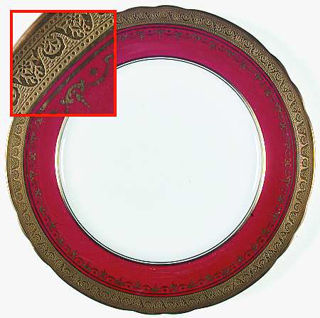 Georgian Maroon (Scalloped) by John  Aynsley &amp; Sons