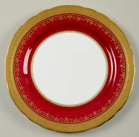 Georgian Maroon (Scalloped) Salad Plate