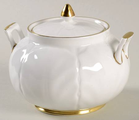 Golden Crocus (Coupe) Sugar Bowl & Lid