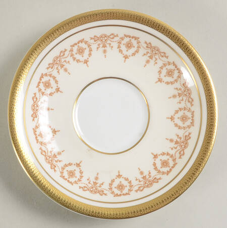 Gold Dowery Saucer for Footed Cup