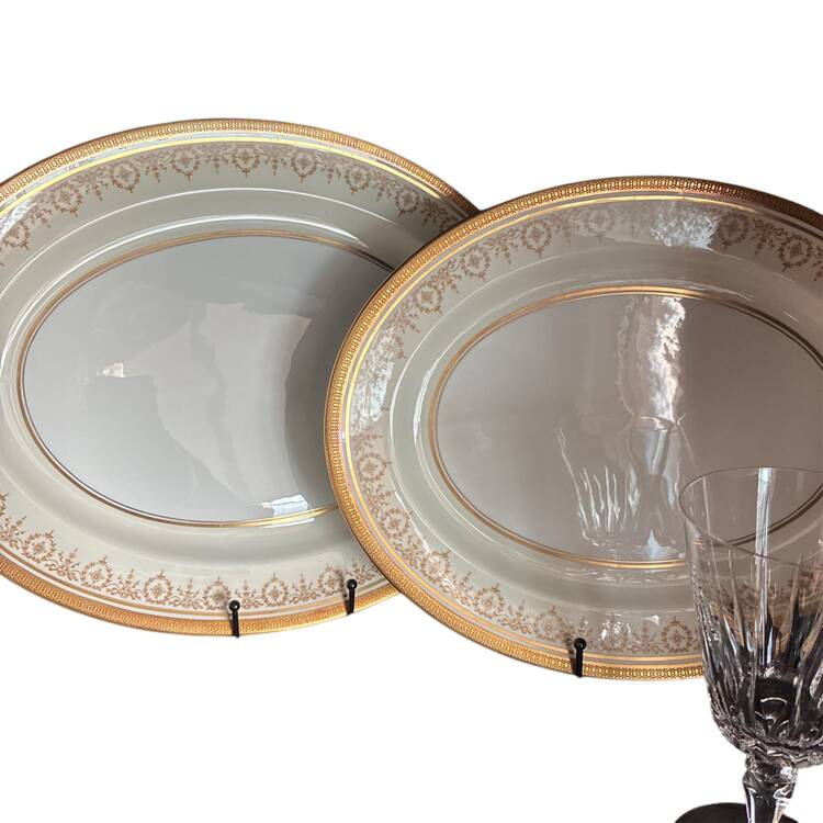 Gold Dowery 16" Oval Serving Platter
