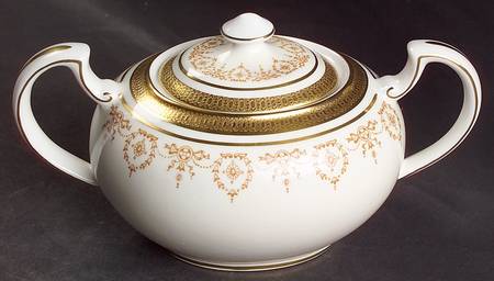Gold Dowery Sugar Bowl & Lid