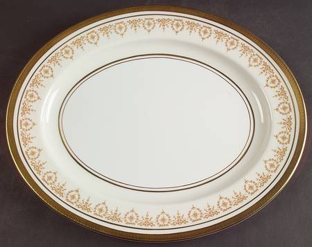 Gold Dowery 13" Oval Serving Platter