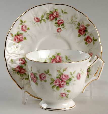 Grotto Rose Footed Cup & Saucer Set