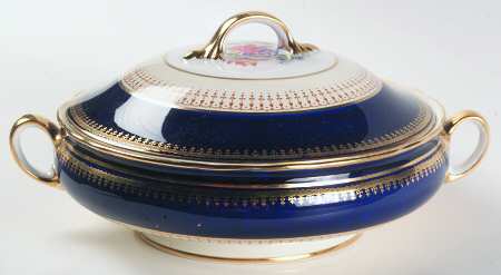 Hatfield Cobalt Blue Round Covered Vegetable