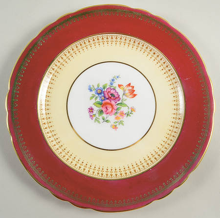 Hatfield Maroon Luncheon Plate