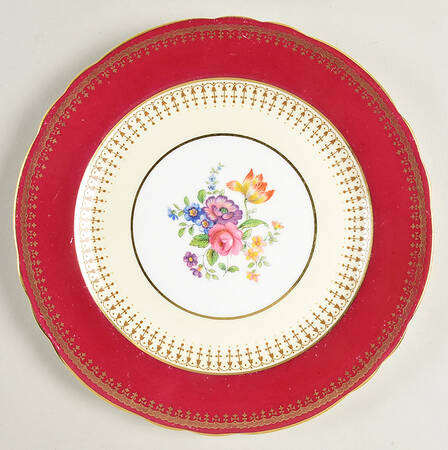 Hatfield Maroon Salad Plate