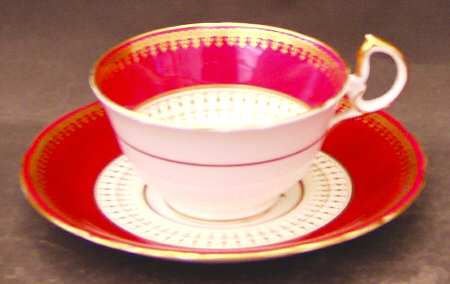 Hatfield Maroon Footed Cup & Saucer Set
