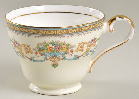Henley (Smooth, Gold Trim, Green Backstamp) Footed Cup