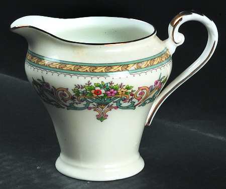 Henley (Smooth, Gold Trim, Green Backstamp) Mini Creamer