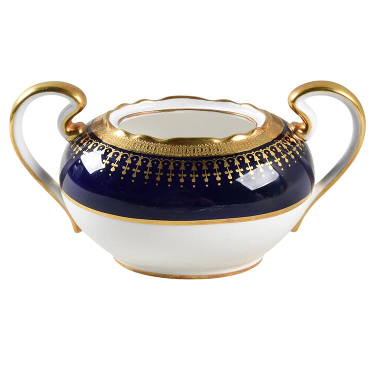 Hertford Cobalt (Scalloped) Sugar Bowl No Lid