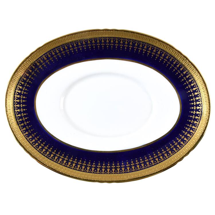 Hertford Cobalt (Scalloped) Underplate for Gravy Boat