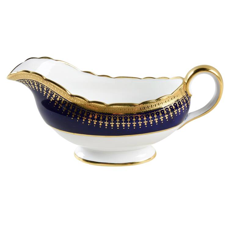 Hertford Cobalt (Scalloped) Gravy Boat