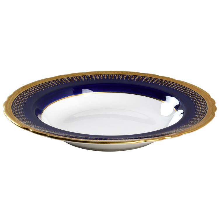 Hertford Cobalt (Scalloped) Large Rim Soup Bowl