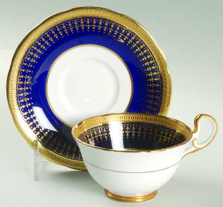 Hertford Cobalt (Scalloped) Footed Cup & Saucer Set