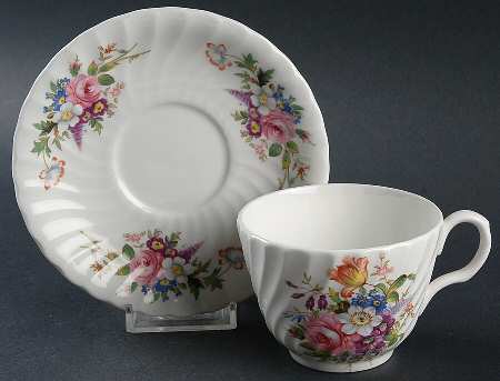 Howard Sprays Flat Cup & Saucer Set