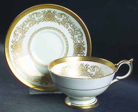 Imperial Gold Footed Cup & Saucer Set