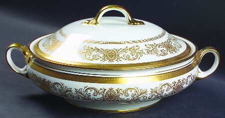 Imperial Gold Round Covered Vegetable