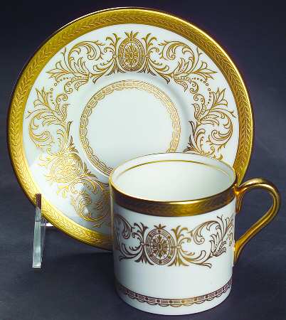 Imperial Gold Flat Demitasse Cup & Saucer Set