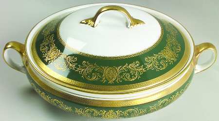 Imperial Laurel Green Round Covered Vegetable