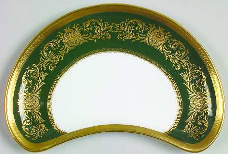 Imperial Laurel Green Crescent Salad Plate
