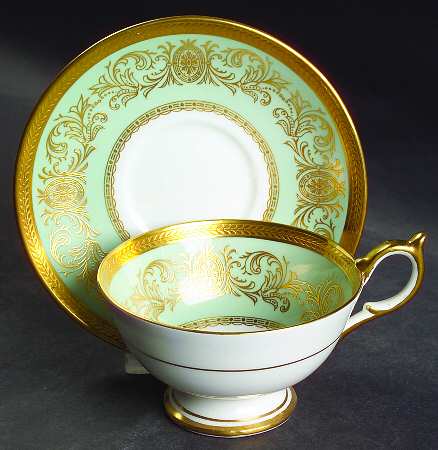Imperial Nile Green Footed Cup & Saucer Set
