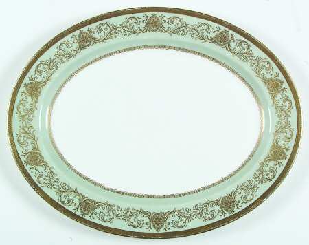 Imperial Nile Green 15" Oval Serving Platter