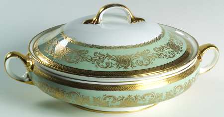 Imperial Nile Green Round Covered Vegetable