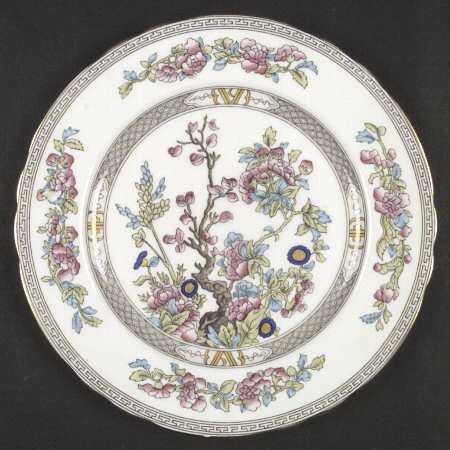 Indian Tree (Gold Trim, Black Key, Scalloped) by John  Aynsley &amp; Sons