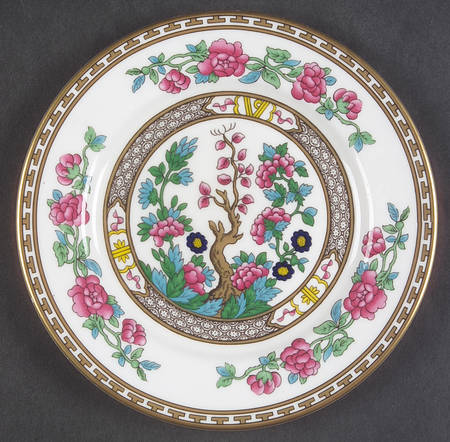 Indian Tree (Gold Trim, Gold Key, Smooth) Bread & Butter Plate