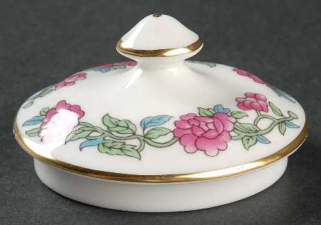 Indian Tree (Gold Trim, Gold Key, Smooth) Lid for Sugar Bowl
