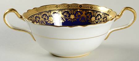 Kenilworth Cobalt Blue (Scalloped) Flat Cream Soup Bowl