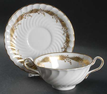 Kent Footed Cream Soup Bowl & Saucer Set