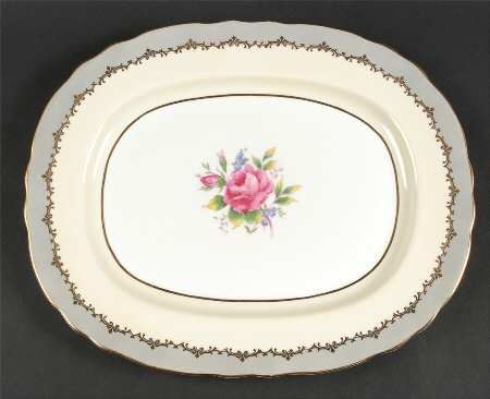 Lancaster Gray 13" Oval Serving Platter