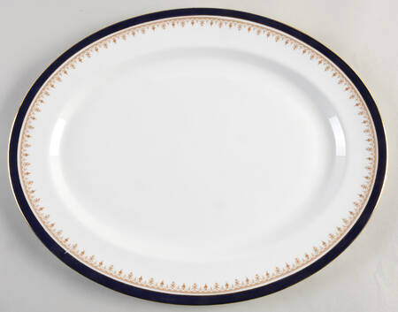 Leighton Cobalt (Smooth) 15" Oval Serving Platter