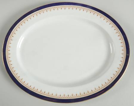 Leighton Cobalt (Smooth) 13" Oval Serving Platter