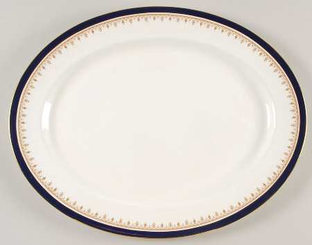 Leighton Cobalt (Smooth) 15" Oval Serving Platter