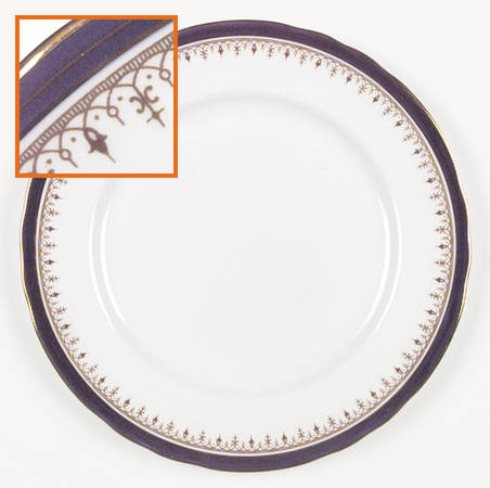 Leighton Cobalt (Scalloped) by John  Aynsley &amp; Sons