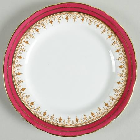 Durham Maroon (Scalloped, Not Encrusted) Bread & Butter Plate