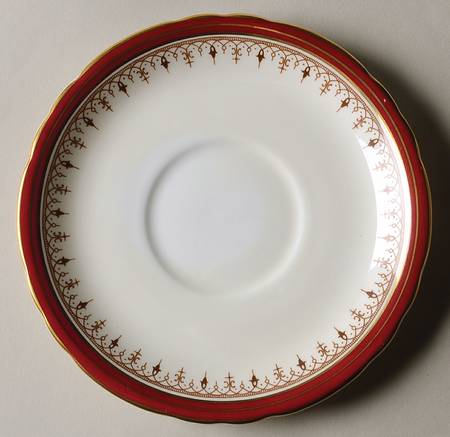 Durham Maroon (Scalloped, Not Encrusted) Saucer for Cream Soup Bowl