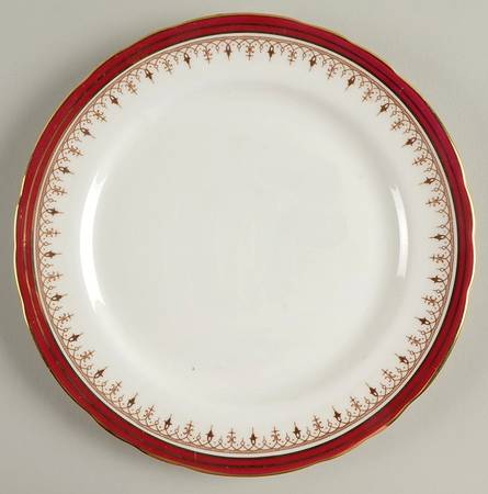 Durham Maroon (Scalloped, Not Encrusted) Salad Plate