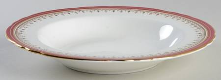 Durham Maroon (Scalloped, Not Encrusted) Large Rim Soup Bowl